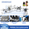 ZONESUN ZS-FALU5 Honey Syrup Filling, Capping & Labeling Line for Viscous Products