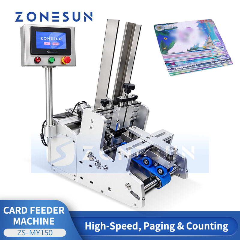 ZONESUN ZS-MY150 High Speed Automatic Card Feeder Machine for Cards Labels Bags and Leaflets