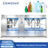 ZONESUN ZS-LPR40 Automatic Robotic Bottle Unscrambler with Vision System