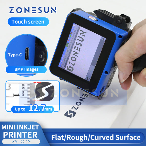 ZONESUN ZS-DC1S Portable Inkjet Printer for Batch Coding & Barcode Labeling