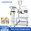 ZONESUN ZS-SVFC1P Desktop Spout Pouch Sauce Filling Capping Machine | Rotor Pump Monoblock