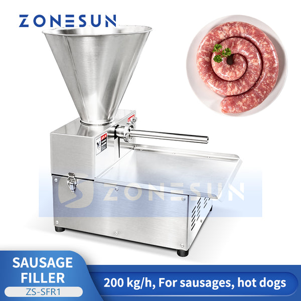 ZONESUN ZS-SFR1 Commercial Electric Sausage Filler Machine for Sausages Hot Dogs and Salami Meat Processing