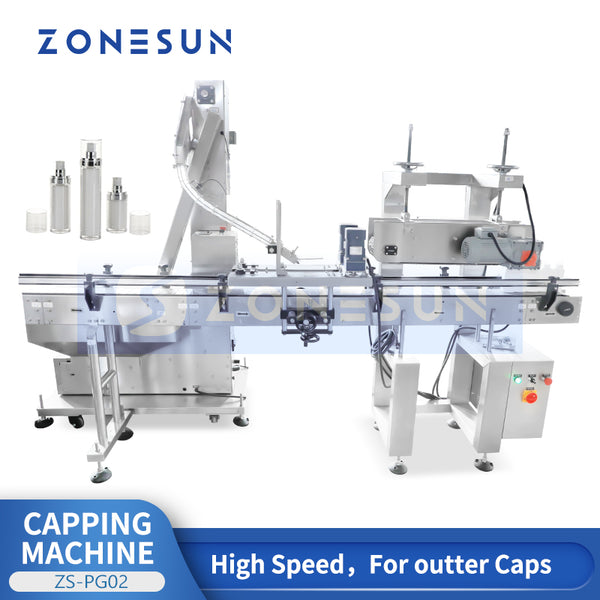 ZONESUN ZS-PG02 Outter Caps Pressing Machine With Lid Elevator