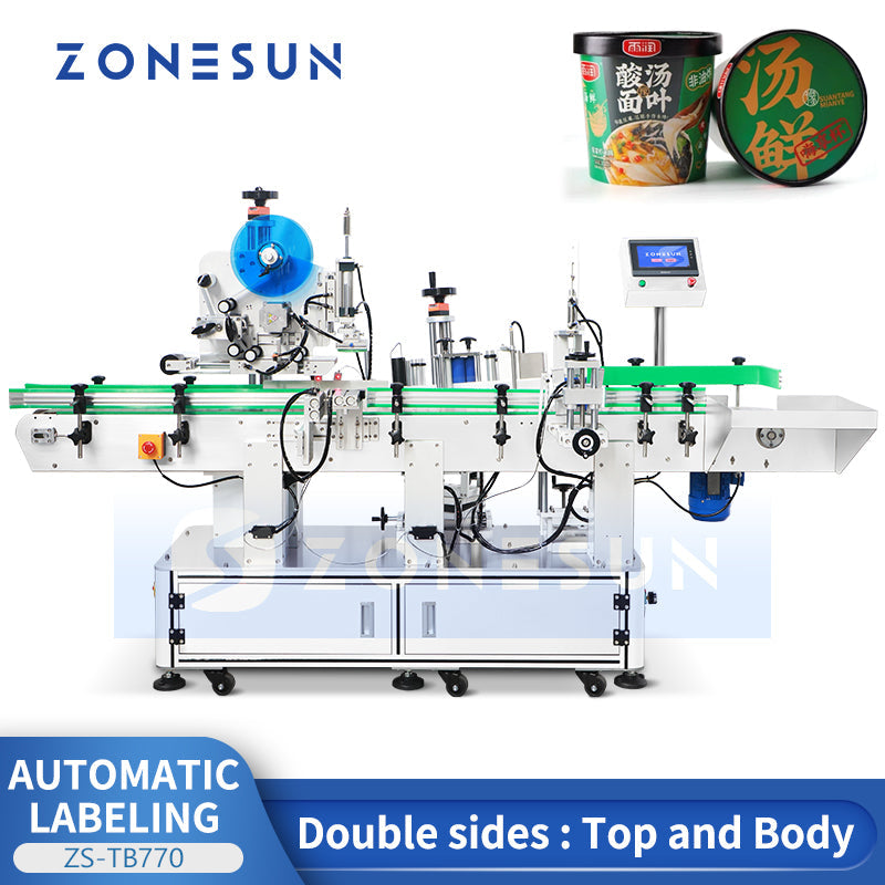 ZONESUN ZS-TB770 Automatic Tapered Bottles Labeling Machine