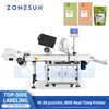 Top side labeling machine