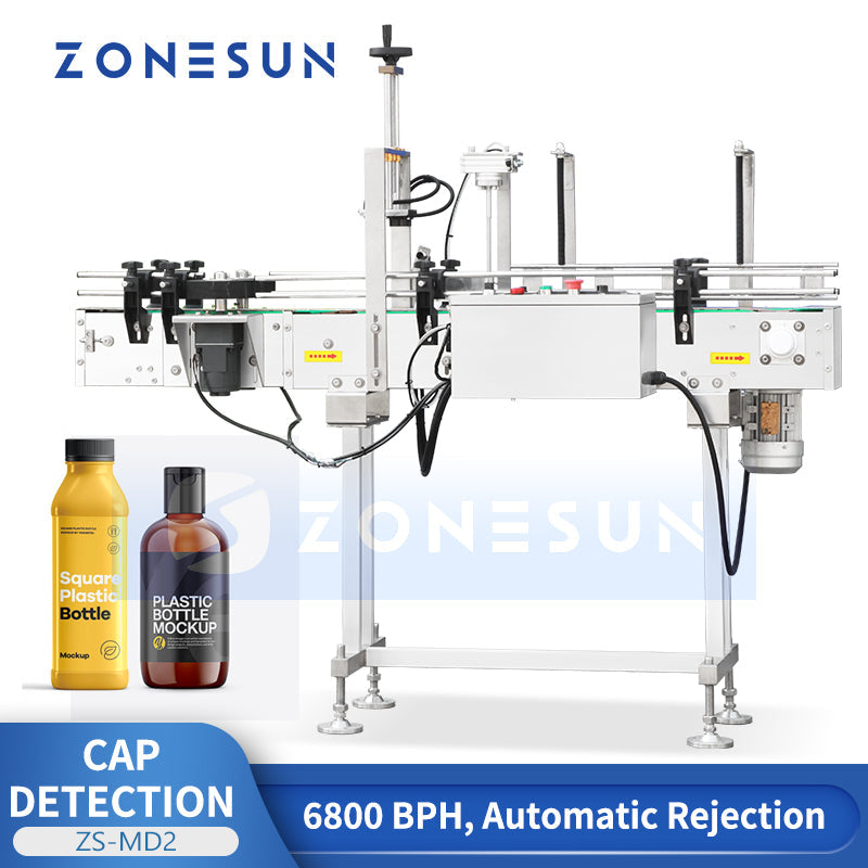 ZONESUN ZS-MD2 Automatic Defective Bottle Cap Detection and Rejection Machine