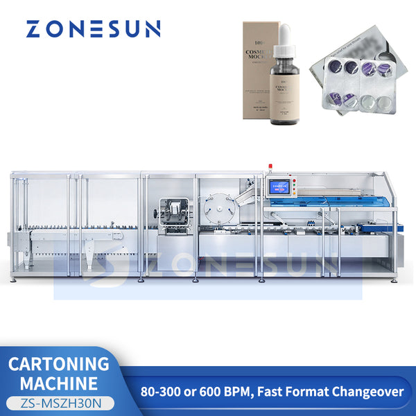 ZONESUN ZS-MSZH30N continuous-motion cartoning machine, product image 1