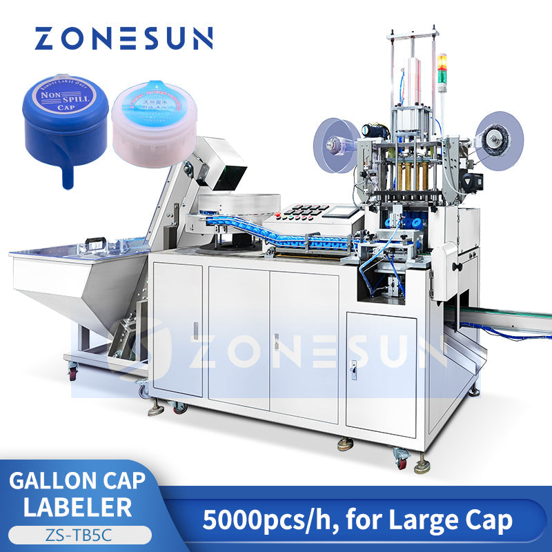 Bottle Cap Top Labeling Machine