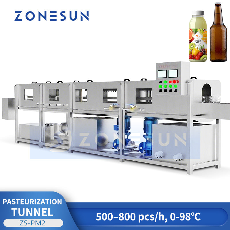 ZONESUN ZS-PM2 Tunnel Pasteurizer With Washing Dryer