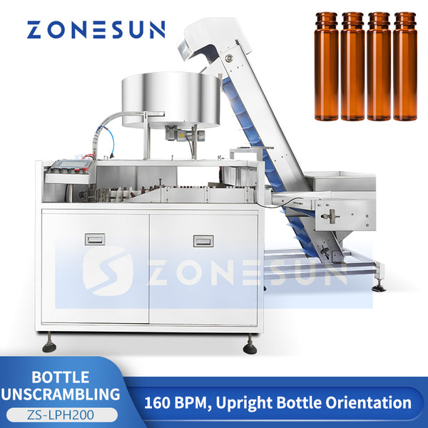 ZONESUN ZS-LPH200 Automatic Bottle Flipping and Unscrambling Machine with Elevator
