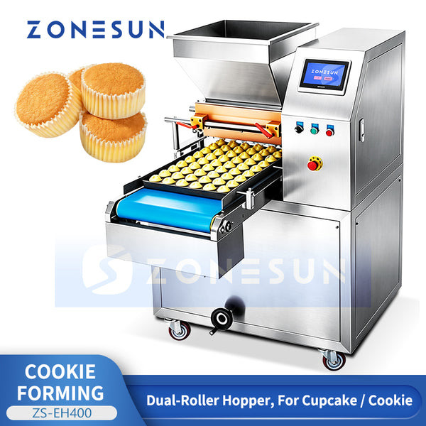 ZONESUN ZS-EH400 Automatic Cookie Depositor and Forming Machine for Cookies Cupcakes Puffs and Macaroons