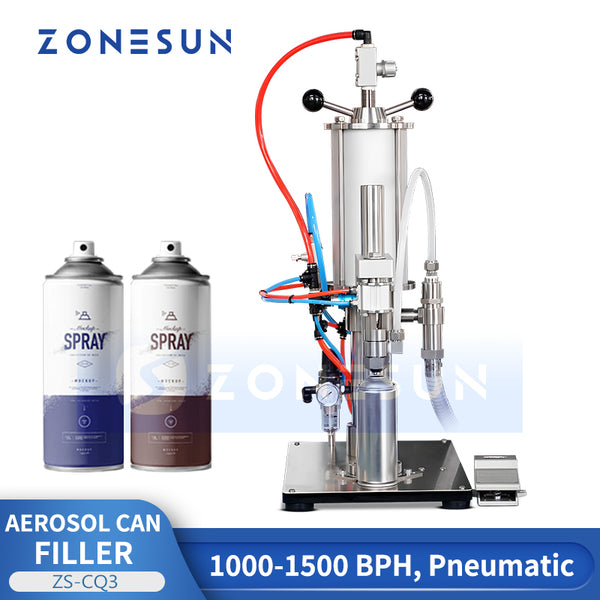 ZONESUN ZS-CQ3 Semi-automatic Pneumatic Aerosol Cans Filling Machine