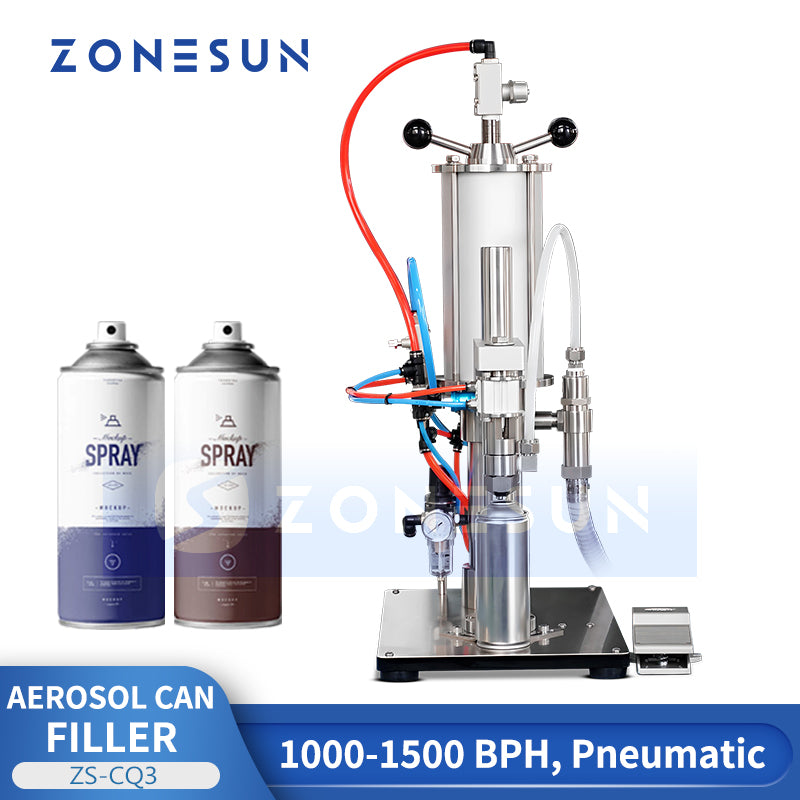 ZONESUN ZS-CQ3 Semi-automatic Pneumatic Aerosol Cans Filling Machine
