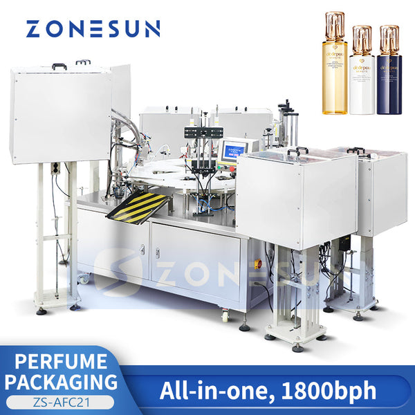 ZONESUN ZS-AFC21 Automatic Perfume Peristaltic Pump Liquid Spray Bottle Filling Capping Machine
