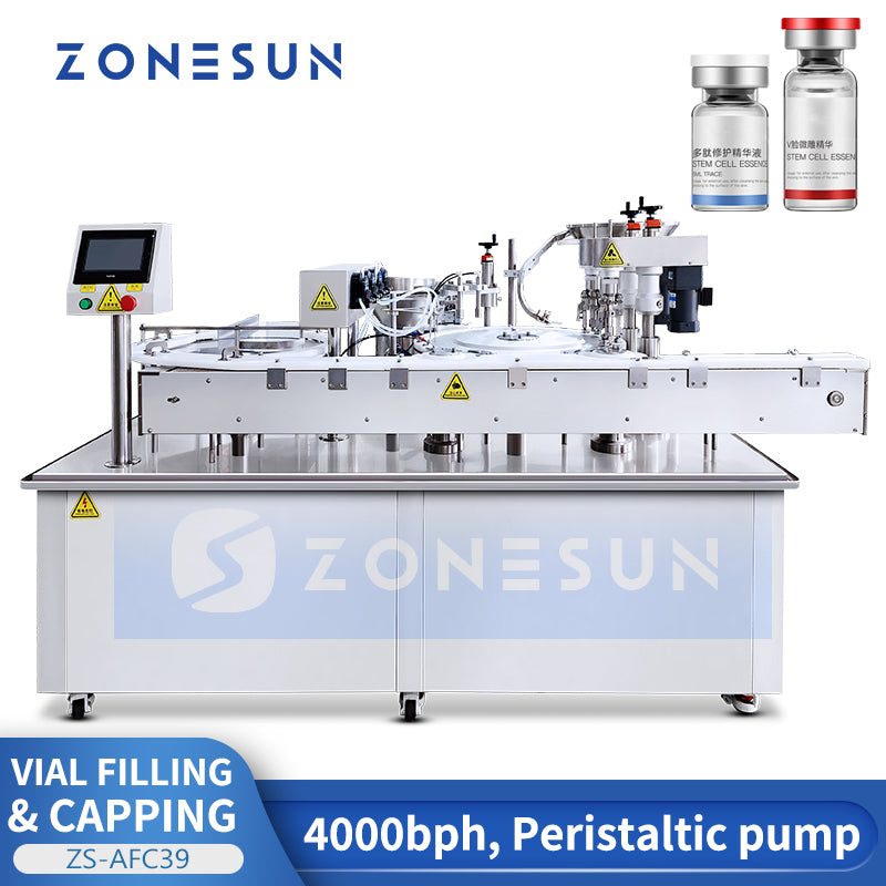 ZONESUN ZS-AFC39 Automatic Vial Filler & Capper for Pharma and Cosmetic Packaging