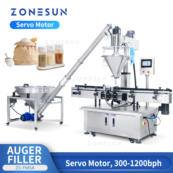 ZONESUN ZS-FM5A Servo Powder Filling Machine with Vibrating Feeder
