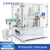 ZONESUN ZS-AFS02R Automatic Cup Filling and Sealing Machine for Yogurt, Sauce, Beverage & Liquid Packaging