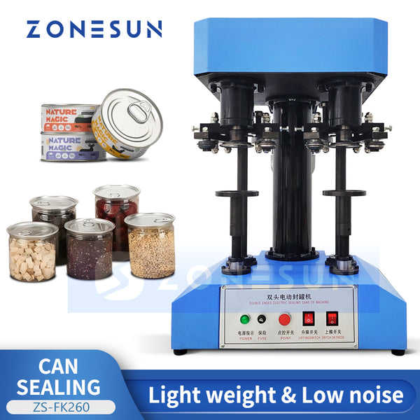 ZONESUN ZS-FK260 Double Heads Electric Aluminum Can Sealing Machine