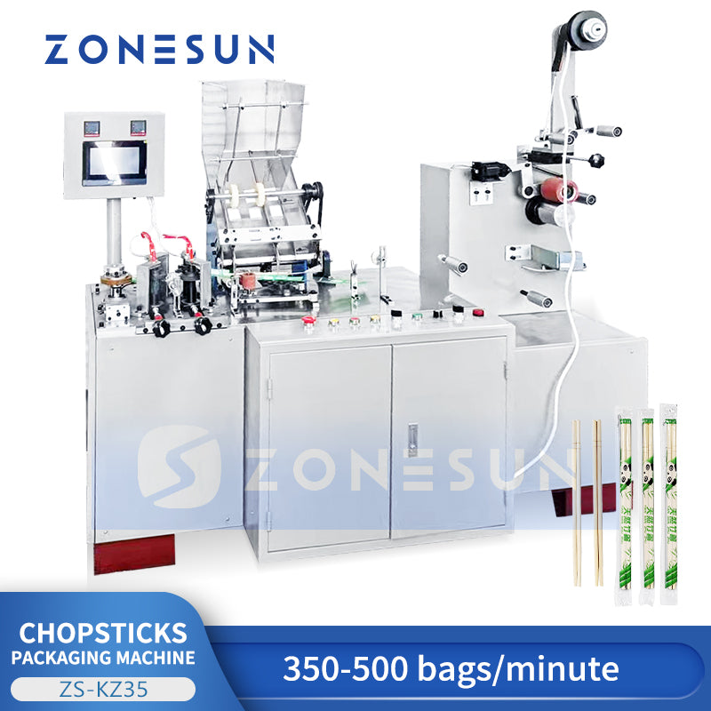 ZONESUN ZS-KZ35 High-Speed Chopstick Packaging Machine for Takeout & Restaurant Supply