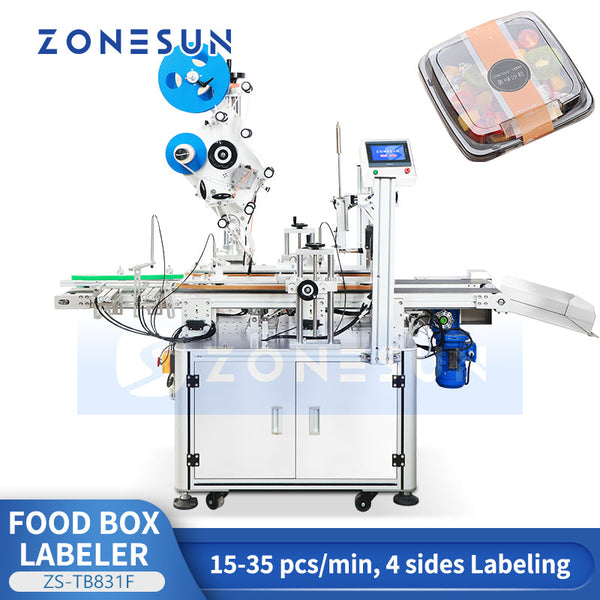 ZONESUN ZS-TB831F Meal box Wrap-Around Food Tamper-evident Boxes Labeling Machine