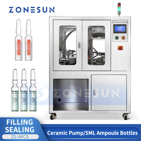 ZONESUN ZS-AFC5 2 Heads Automatic Small Scale Ampule Bottle Filling and Sealing Machine