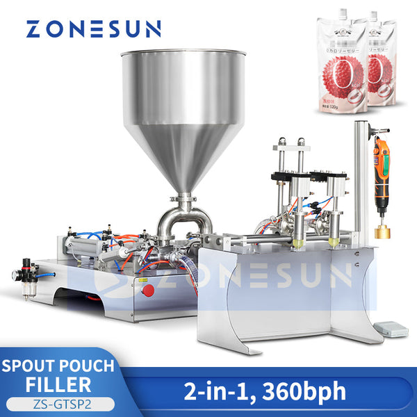 ZONESUN ZS-GTSP2 Dual-Head Spout Pouch Filling & Capping Machine