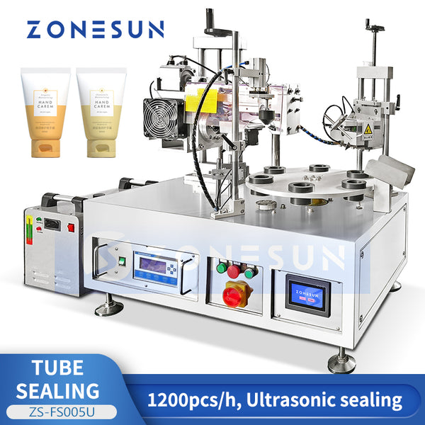 ZONESUN ZS-FS005U Semi-Automatic Ultrasonic Cosmetic Tube Sealing Machine Plastic Tube Sealer