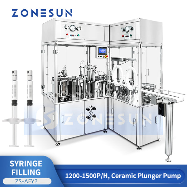 ZONESUN ZS-AFY2 Automatic Double-Head Prefilled Syringe Filling and Stoppering Machine