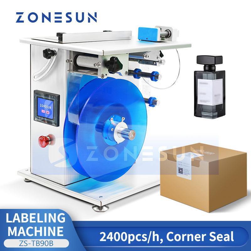 ZONESUN ZS-TB90B Rectangular Corner Seal Labeling Machine