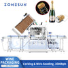 ZONESUN ZS-YG17 Automatic Wine Bottle Corking Wire Hooding Machine