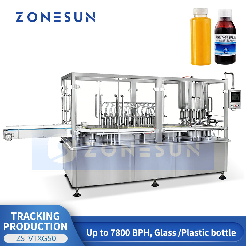 ZONESUN ZS-VTXG50 Automatic Servo Tracking Filling & Capping Monoblock Machine