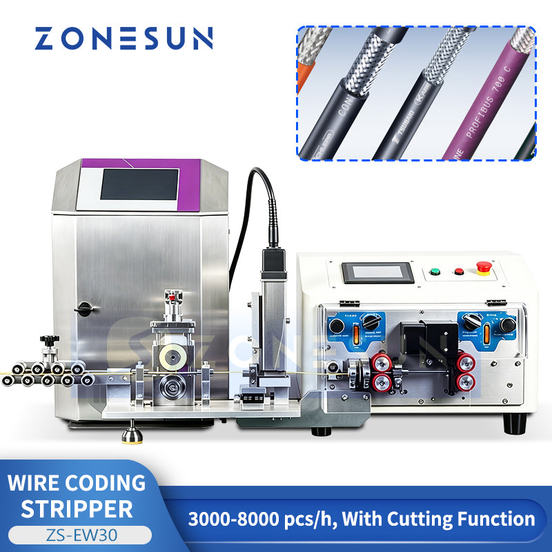 ZONESUN ZS-EW30 Automatic Wire Cutting Stripping Coding Machine for Wire Harness Processing