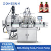 ZONESUN ZS-YT6T-6V Liquid Filling Machine with 400L Mixing Heating Tank