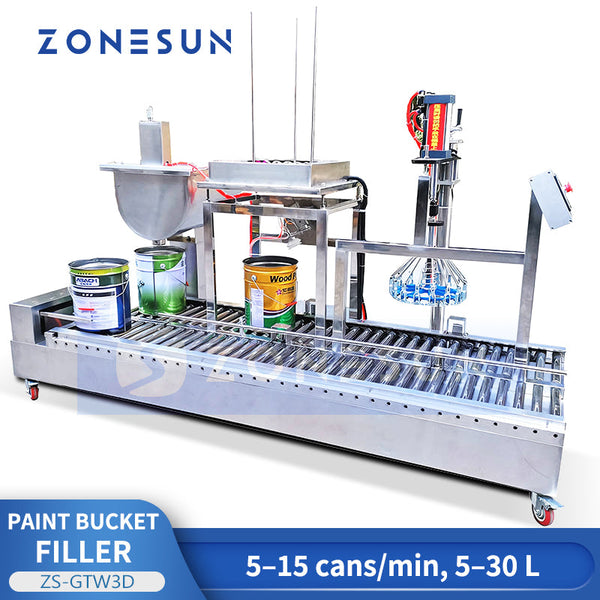 ZONESUN Paint Bucket Filling and Capping Machine
