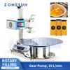 ZONESUN ZS-DTFP3 Rotary Paste Filling Machine Honey, Sauces, and Creams Filler