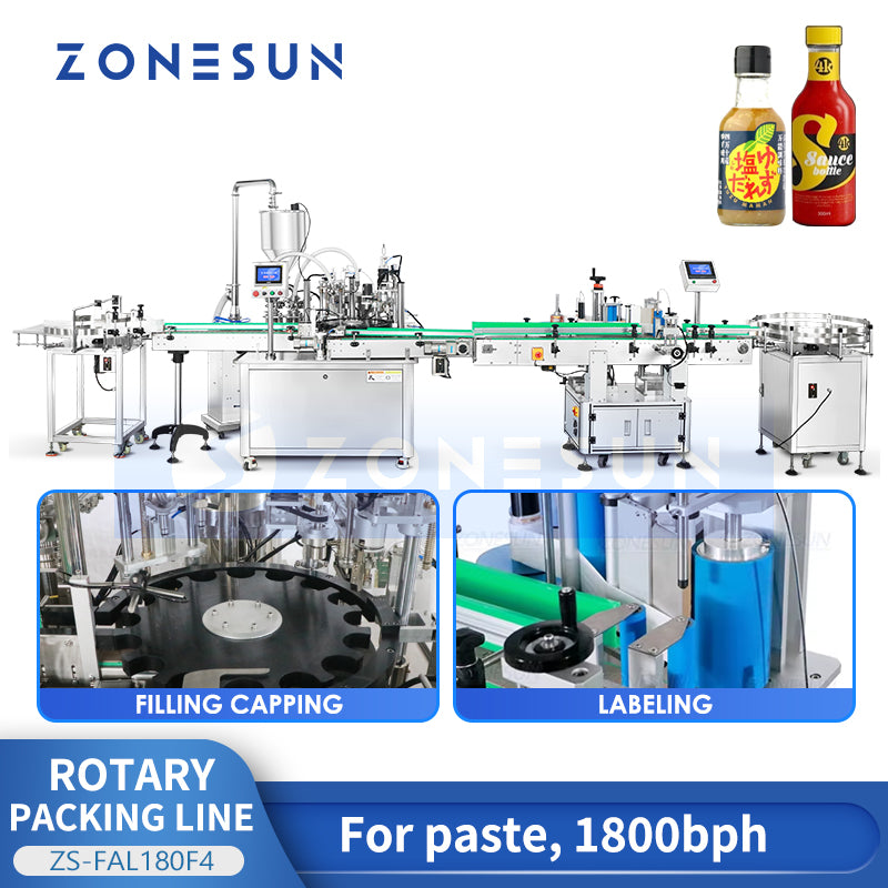 ZONESUN ZS-FAL180F4 Rotary Syrup Thick Paste Production Line