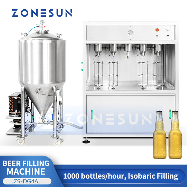 ZONESUN ZS-DG4A Automatic Isobaric Beer Bottle Filling & Fermentation System