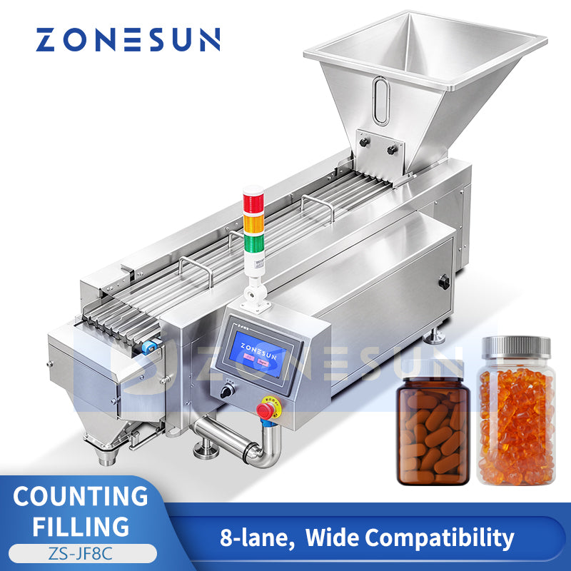 ZONESUN ZS-JF8C Semi-Automatic 8-Lane Hardware Candy Counting Filling Machine