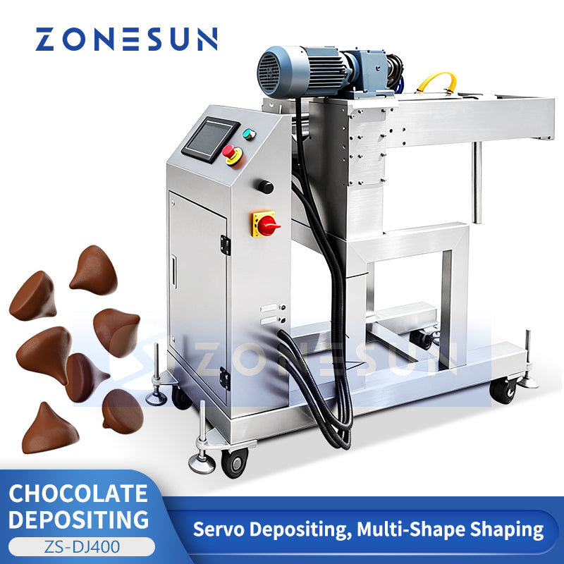 ZONESUN ZS-DJ400 Automatic Chocolate Depositor Machine for Chocolate Chips Drops and Buttons