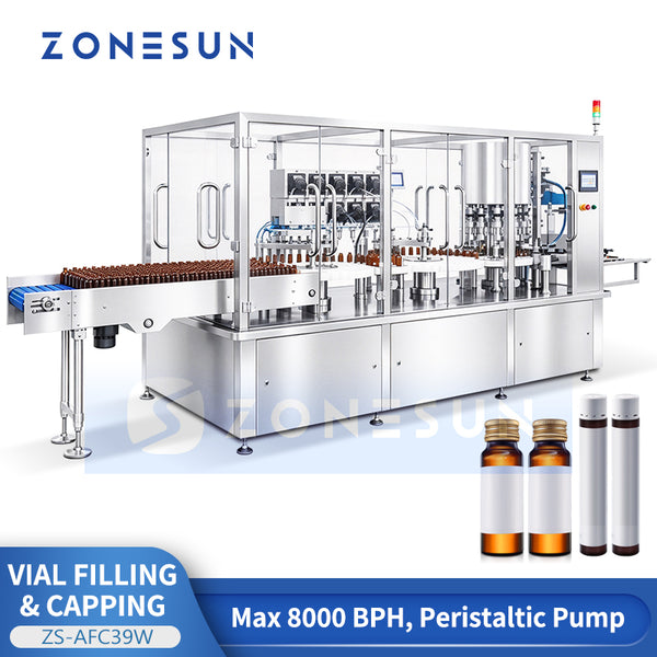 ZONESUN ZS-AFC39W Automatic Vial Bottle Rinsing Filling and Capping Machine