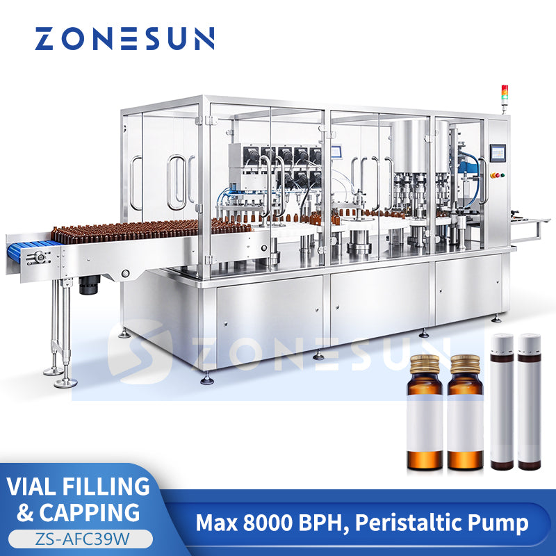 ZONESUN ZS-AFC39W Automatic Vial Bottle Rinsing Filling and Capping Machine
