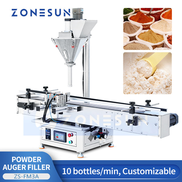 ZONESUN ZS-FM3A Automatic Auger Powder Filling Machine for Milk Powder Matcha Spices and Dry Powder Packaging