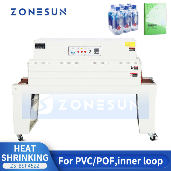 ZONESUN ZS-BSP4522 Heat Shrink Tunnel for PVC/POF Film Packaging in Retail & Industry