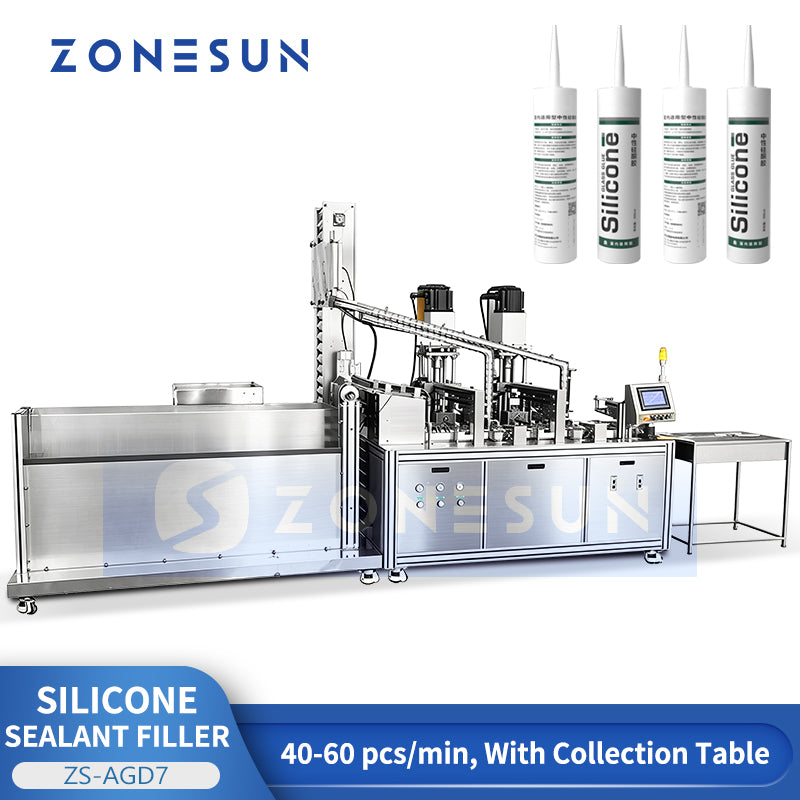 ZONESUN ZS-AGD7 Automatic Silicone Sealant Cartridge Filling and Capping Machine