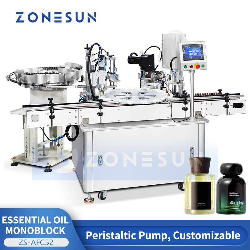 ZONESUN ZS-AFC52 Automatic Perfume & Essential Oil Filling and Capping Machine
