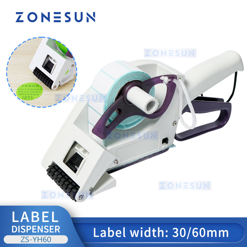 ZONESUN Manual Flat Surface Price Tag Labeling Machine