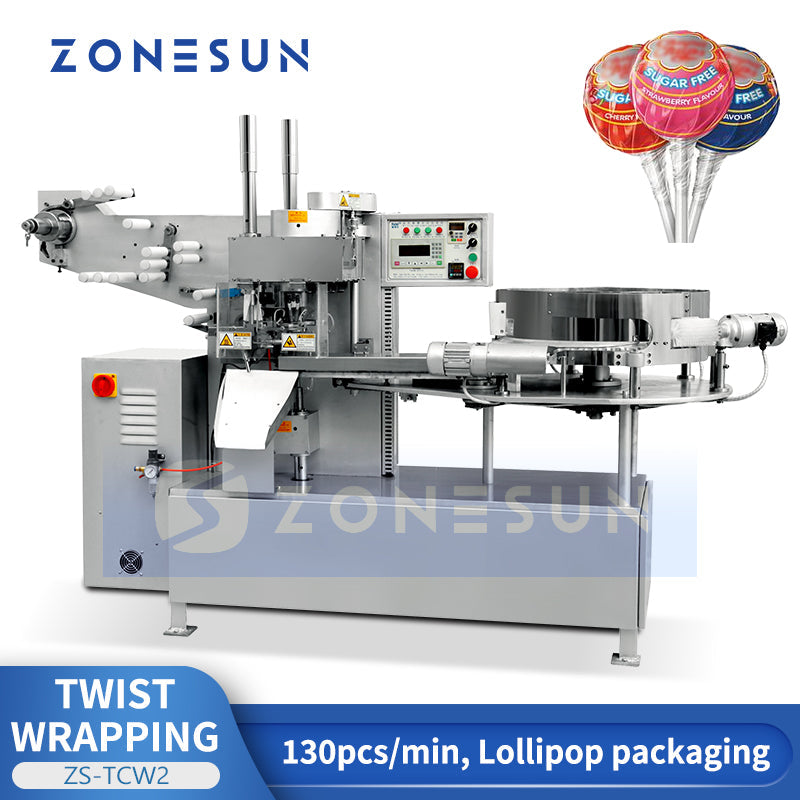 ZONESUN ZS-TCW2 Automatic Twist Lollipop Wrapping Machine