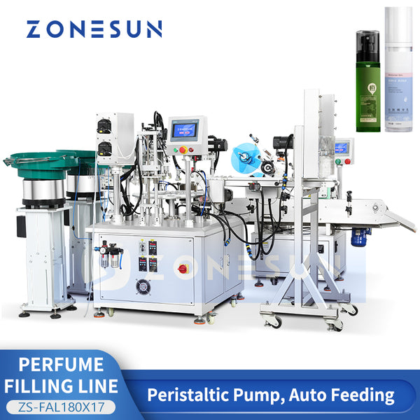 ZONESUN ZS-FAL180X17 Automatic Perfume Filling Capping & Labeling Line