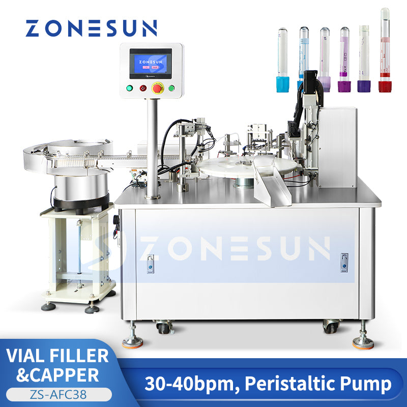 Tube Capper ZONESUN ZS-AFC38 Automated Test Tube Filler & Capper for Pharma and La