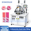 ZONESUN ZS-LG2C Lipstick Spiral Filling Machine Double Color for High-Viscosity Cosmetic & Paste Products